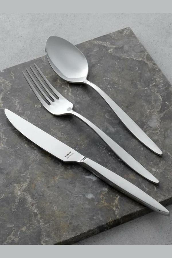 Hisar Mercury 84 Parça Çelik Çatal Kaşık Bıçak Seti - Image 1