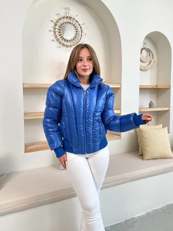 Puffer kısa mont mavi st25534 - Image 1