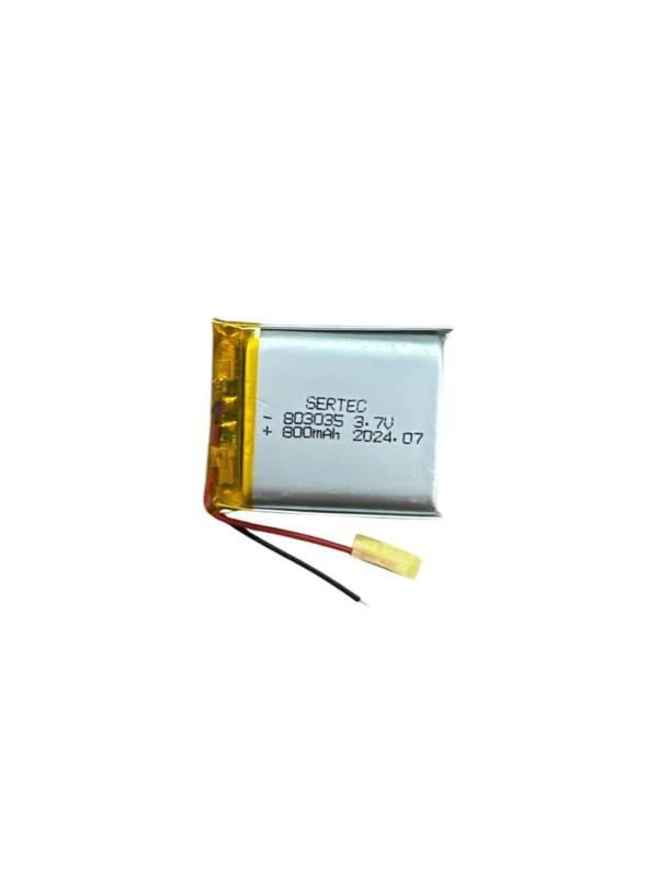 803035 3.7V 800 MAh Li-Polymer Pil (Devreli/1.5A) - Image 1