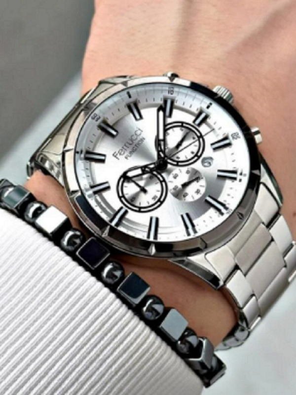 Ferrucci FCF 0525 13605M.02 64073 Erkek Fonksiyon Metal Kol Saati-F590 - Image 1