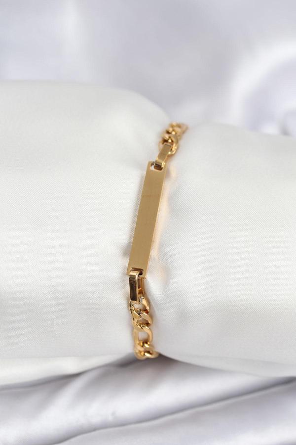 Gold Renk Yazı Yazmaya Uygun Kadın Bileklik - EBJ250920W37859 - Image 1