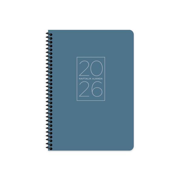 Keskin 2026-17*24 Spiralli Haftalık  Ajanda - Mavi - Image 1