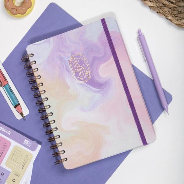 2025-2026 A5 Akademik Ajanda Spiralli Kuşe Kapak 16 Aylık - Renklerin Dansı - Image 1