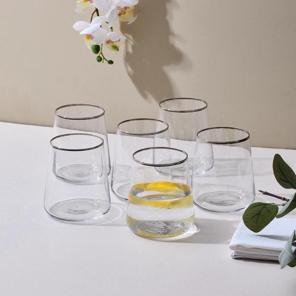 Sandro Moreno Dolce Vita 6'lı Su Bardağı Platin 380 cc - Image 1