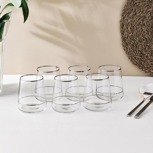 Sandro Moreno Dolce Vita 6'lı Su Bardağı Çift Platin 380 cc - Image 1