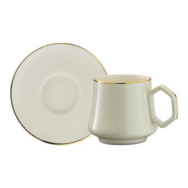 Sandro Moreno 1453 Line Gold Double Geometrik 12 Parça 6 Kişilik Kahve Fincan Takımı 120 ml - Image 1