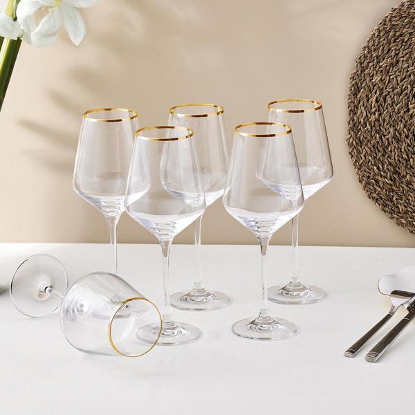 Sandro Moreno Dolce Vita 6'lı Kadeh Gold 390 cc - Image 1