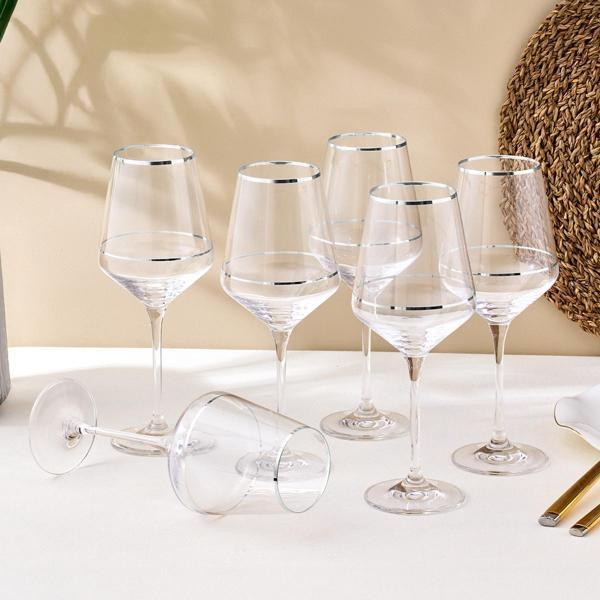 Sandro Moreno Dolce Vita 6'lı Kadeh Çift Platin 390 cc - Image 1