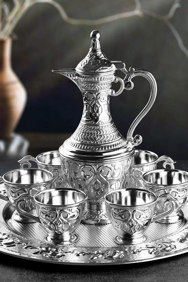 Safir 8 Parça Zemzem Takımı Gümüş Renk - Image 1