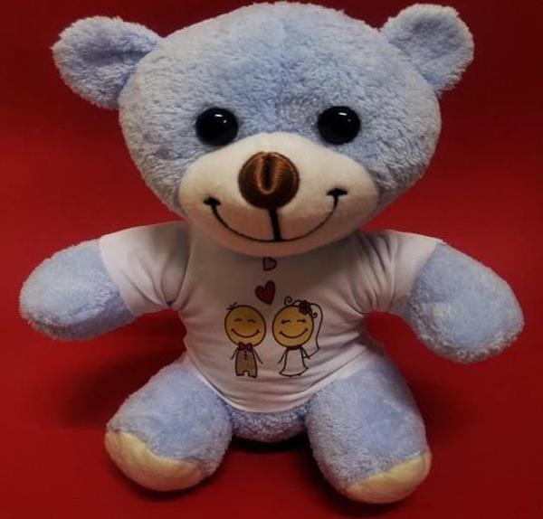 Mutlu Çift Tişörtlü Peluş Ayı - Image 1