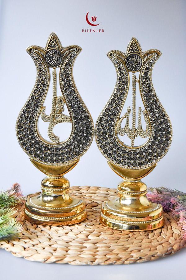 Allah(c.c) Muhammed(s.a.v) Lafızlı Esmaü-l Hüsnalı İkili Takım Biblo - Image 1