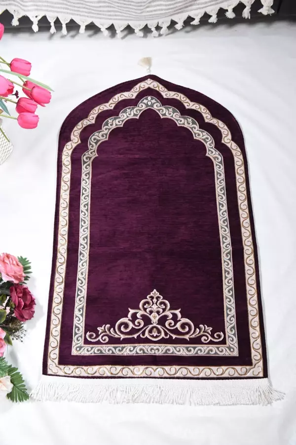 Oval Astarlı Seccade Mürdüm - Image 1