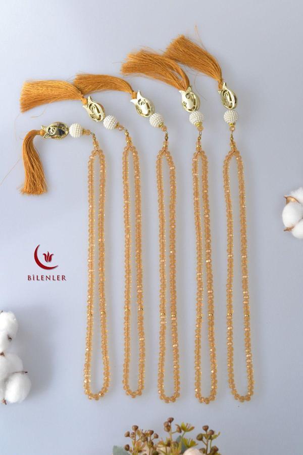 Hediyelik Mevlitlik Kristal Tesbih 99'lu Lale İmameli 5 Adet - Image 1