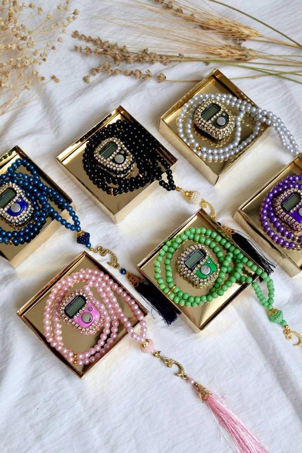 Taşlı Zikirmatik Ve Tesbihli Mevlid Seti 20'li T302 - Image 1