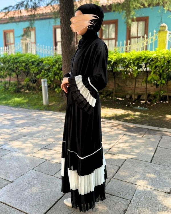 Duble Krep Tesettür Abaya- Standart Beden - Image 1