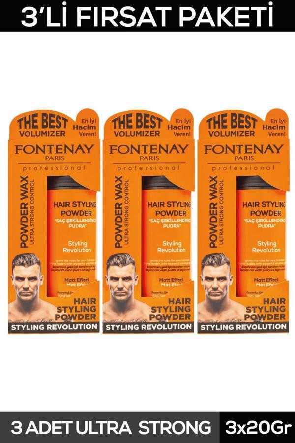 FONTENAY SAÇ ŞEKİLLENDİRİCİ PUDRA TOZ WAX ULTRA STRONG TURUNCU 20GR X3 - Image 1