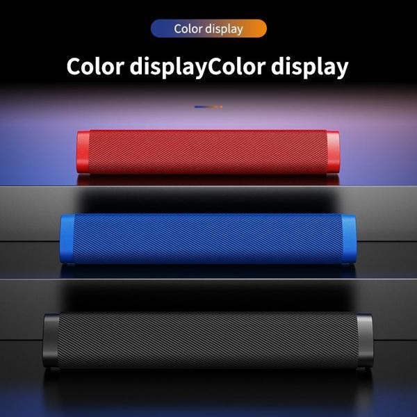 Kablosuz Bluetooth Soundbar Hoparlör Bilgisayar telefon tablet Yüksek ses uzun şarj KIRMIZI - Image 1