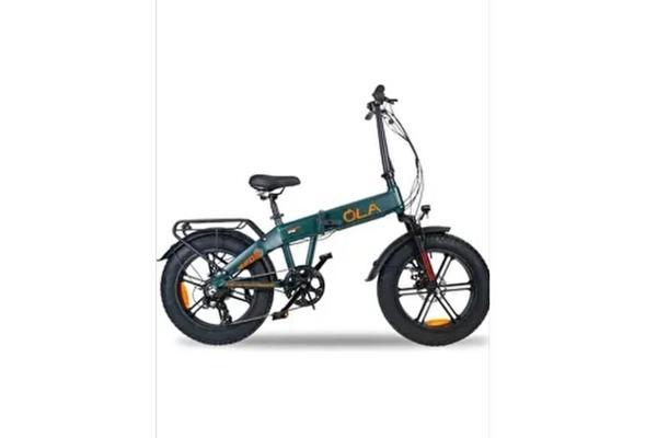 Ola Efd3 Gizli Bataryalı Katlanabilir Elektrikli Bisiklet 20”YEŞİL - Image 1