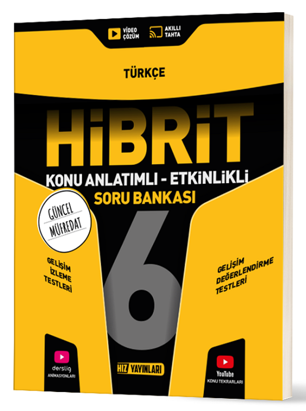 Hız Yayınları 6. Sınıf Türkçe Hibrit Konu Anlatımlı Etkinlikli Soru Bankası - Hız Yayınları - Image 1