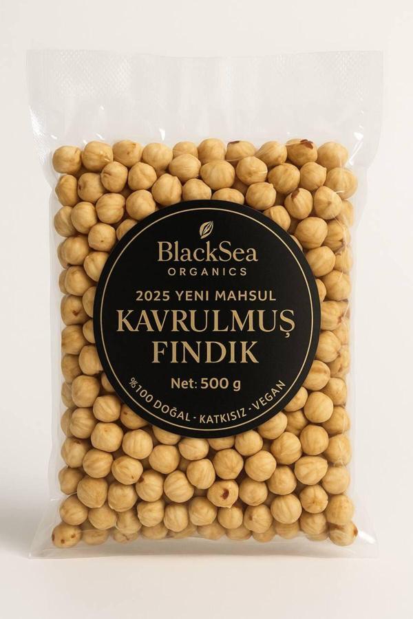 Blacksea Organics 2025 Yeni Mahsul Kavrulmuş Fındık 500 G – Doğal Ve Katkısız Rize Fındığı - Image 1