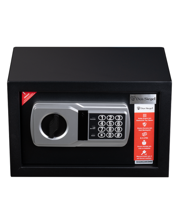 Das Siegel Çelik Elektronik Şifreli Ve 2 Anahtarlı Para Değerli Eşya Ofis Ev Otel Kasası - 20DSAB - Image 1