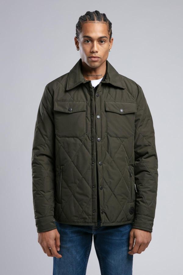 Lee Cooper Dustin Kapitoneli Regular Fit Gömlek Yaka Erkek Mont 251 LCM 232011 5201 HAKİ - Image 1