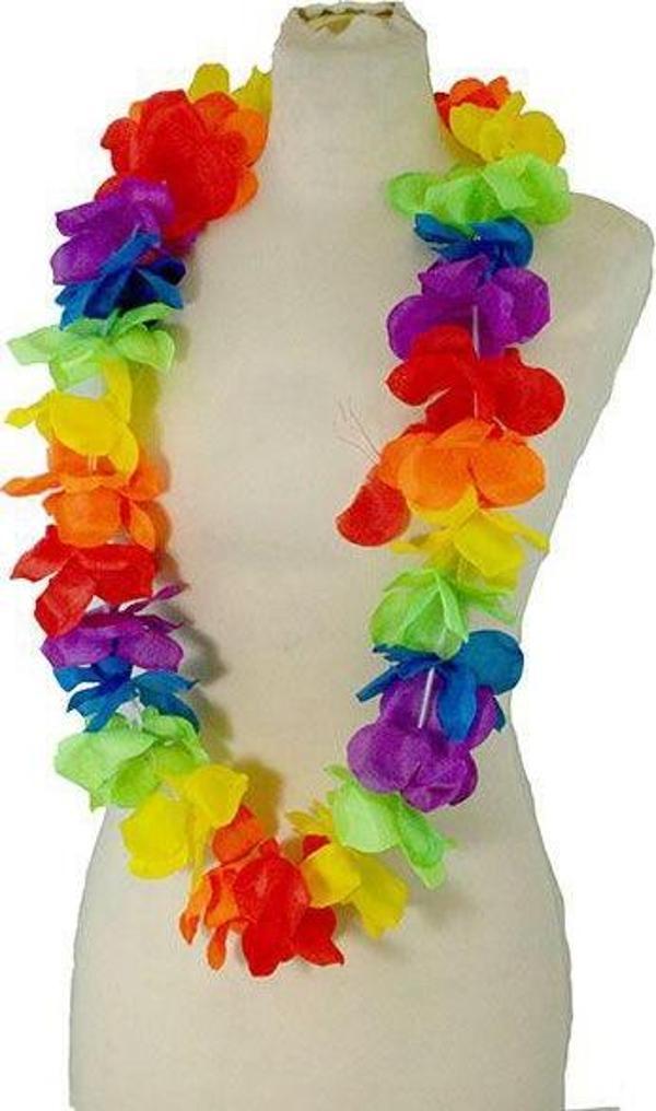Parti Malzemeleri Rengarenk Hawaii Boyun Çelengi Havai Partisi Kolyesi 1 Adet - Image 1