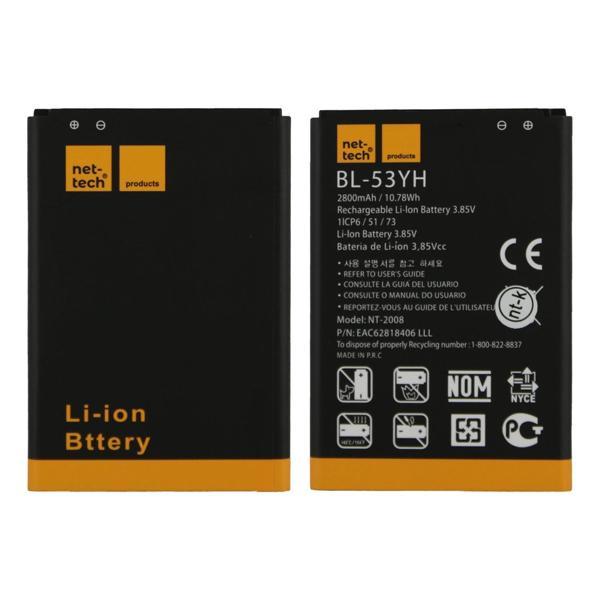 Teknonet LG G3 Uyumlu Nettech BL-53YH 2800 MAh Batarya NT-32447 - Image 1