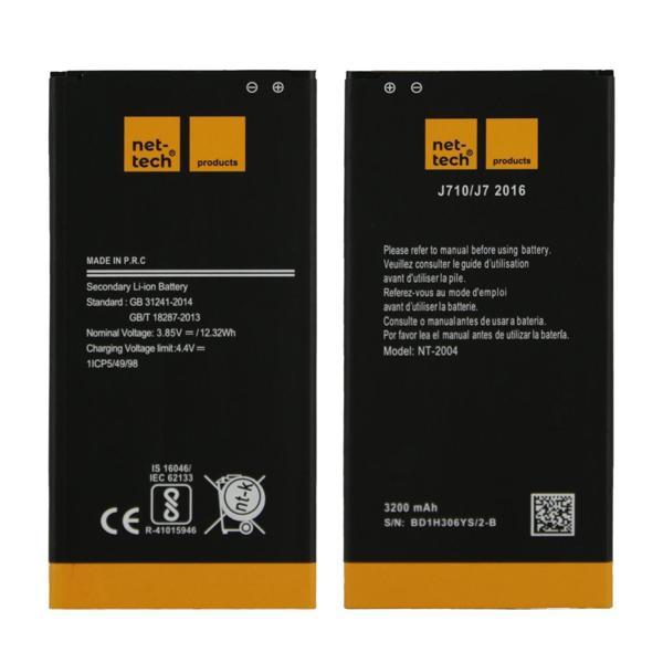 Teknonet Samsung Galaxy J710 J7 2016 Uyumlu Nettech 3200 MAh Batarya NT-32418 - Image 1