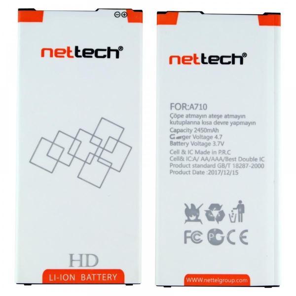 Teknonet Samsung Galaxy A710 A7 2016 Uyumlu Nettech 2900 MAh Batarya NT-14702 - Image 1