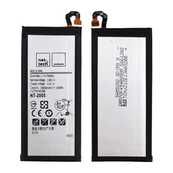 Teknonet Samsung Galaxy A520 A5 2017 Uyumlu Nettech 3000 MAh Batarya NT-85741 - Image 1