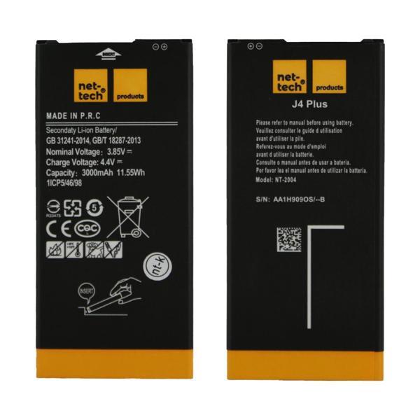 Teknonet Samsung Galaxy J4 Plus Uyumlu Nettech 3000 MAh Batarya NT-32414 - Image 1