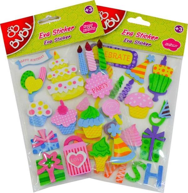 Bu-Bu Büyük Sticker Eva Eğlenceli Parti Karışık Bubu-Sts015 - Image 1