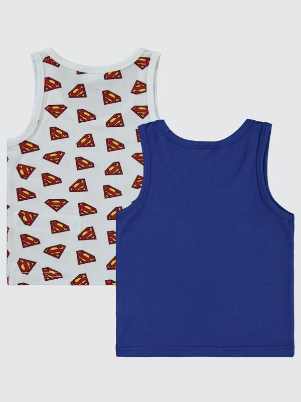 Süperman 2-10 Yaş 2'li Atlet Set - Standart 10-11 Yaş - Image 1