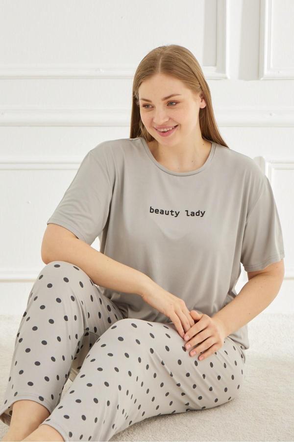 Kadın Pijama Takımı Büyük Beden & Battal Kısa Kol - Image 1