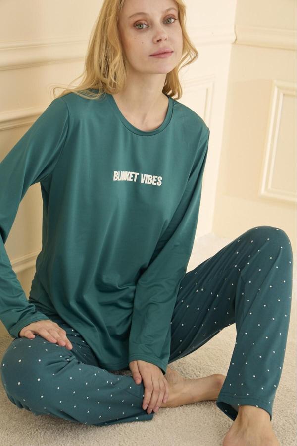 Kadın Pijama Takımı Uzun Kol Mevsimlik - Image 1