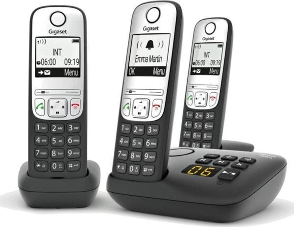 Gigaset A690a Trio 3 Ahizeli Telesekreterli Telsiz Telefon - Image 1