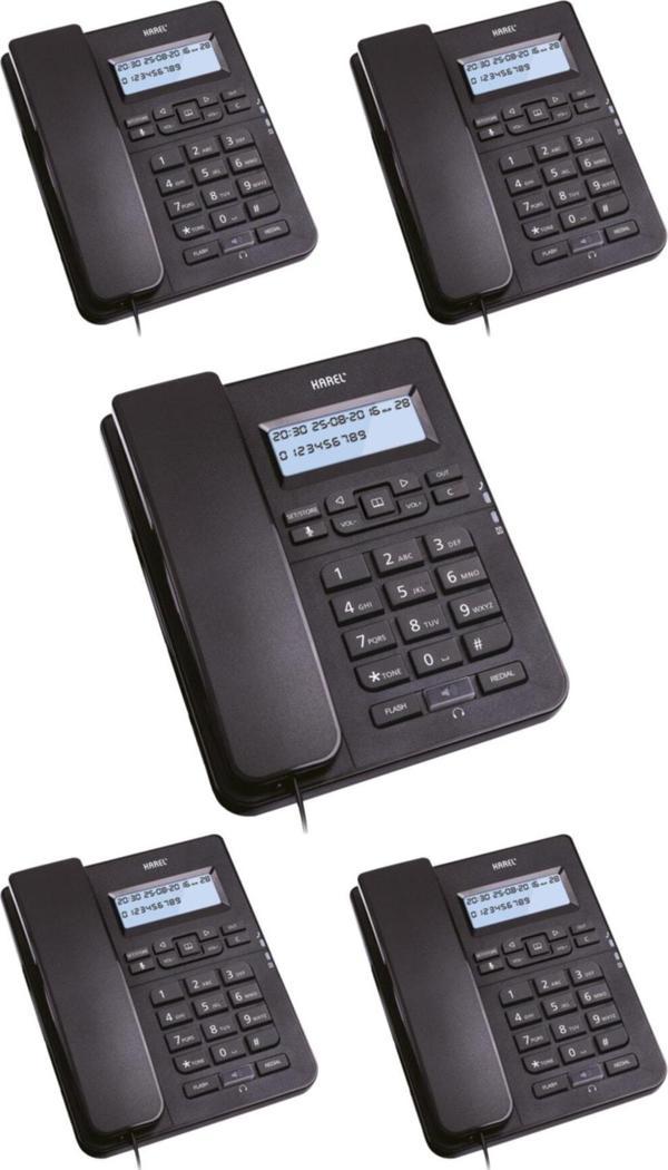 Karel Tm145 Siyah Masaüstü Telefon 5'li Fırsat Paketi - Image 1