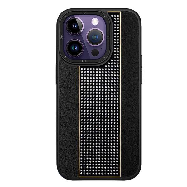 Nettech Apple iPhone 13 Pro Max Uyumlu Taşlı Deri Seri Arka Koruma Kılıf NT-101475 - Image 1