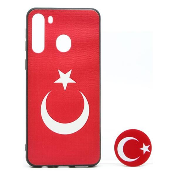 Nettech Samsung Galaxy A21 Uyumlu Desenli Popsocket Seri Arka Koruma Kılıf NT-79708 - Image 1