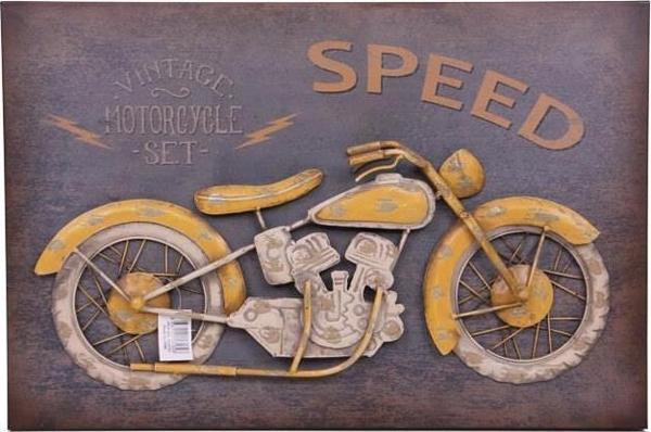 Motorsiklet Temalı Tablo Pano Vintage Dekoratif Ev Ofis Hediyelik - Image 1