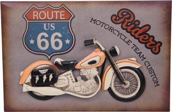 Motorsiklet Temalı Tablo Pano Vintage Dekoratif Ev Ofis Hediyelik - Image 1
