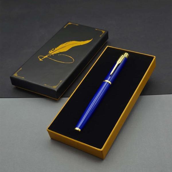 Öğretmenler Günü Hediyesi Kutulu Metal Mavi Kalem - Image 1