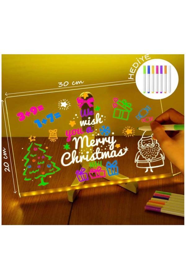 12 Inc Led Işıklı Çizim Tahtası Ayarlanabilir Stant Ve Kalemleri İle - Image 1