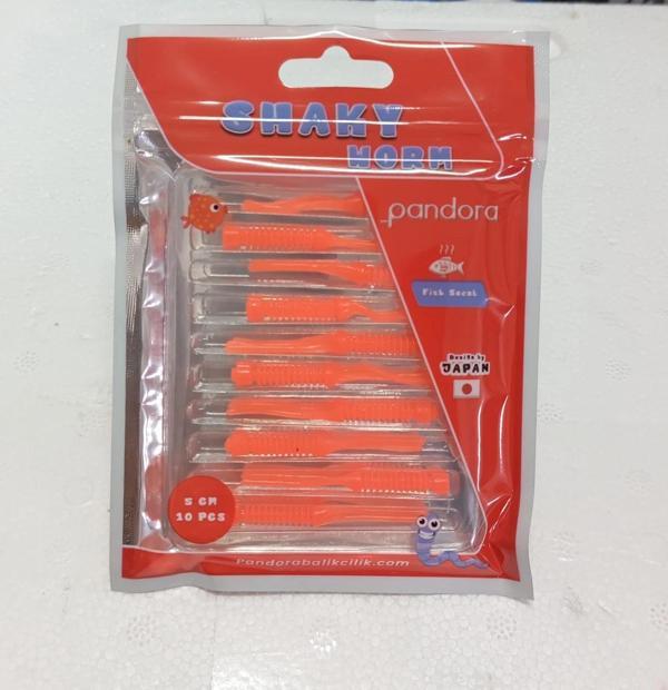 Pandora Shaky LRF Silicon 5cm 10'lu Renk: Orange - Image 1