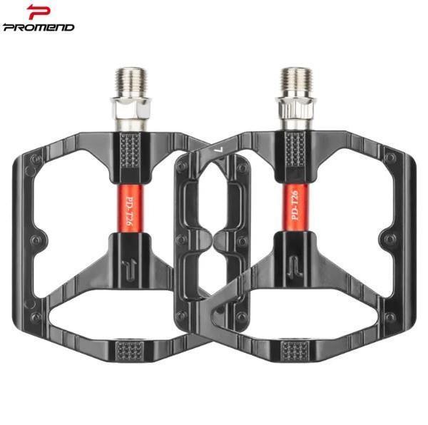 Sarissa T26 Çift Kovanlı Alüminyum Geniş Platform DU Peilin Rulman Bisiklet Pedalı Siyah - Image 1