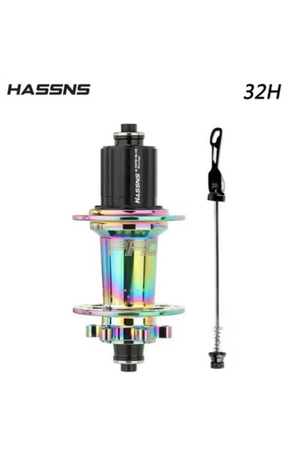 Hassns Pro 7 Rainbow Bisiklet Göbek Seti Arka Kaset Göbek Seti 32 Delik 6 Vida Qr Mandal - Image 1