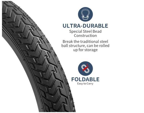 RAPTOR Dış Lastik 20X2.0 (Desen-M2502) 20 Jant Çocuk Bisikleti Dış Lastiği Düz Dişli Slick Lastik - Image 1