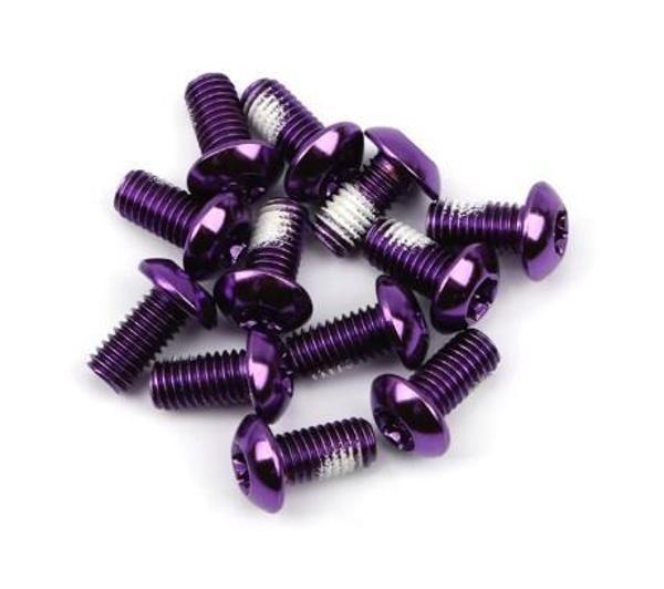 PRO Bisiklet Scooter Fren Disk Vidası Rotor Civatası 6 Vida MTB Rotor Vidası 12li Paket Mor Renk - Image 1