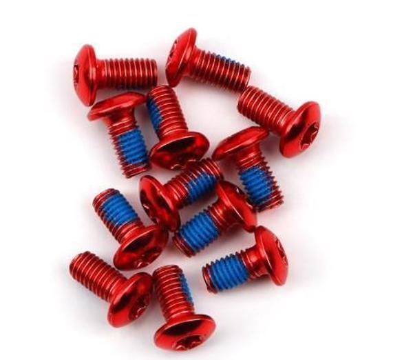 PRO Bisiklet Scooter Fren Disk Vidası Rotor Civatası 6 Vida MTB Rotor Vidası 12li Paket Kırmızı - Image 1